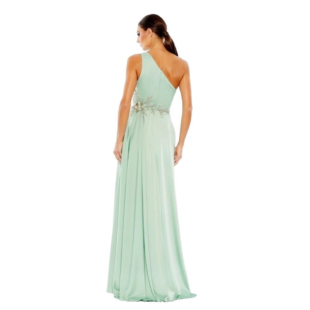New MAC DUGGAL 11262 Sage Embellished One Shoulder Asymmetrical Gown Wm (16)$598 - Picture 4 of 16